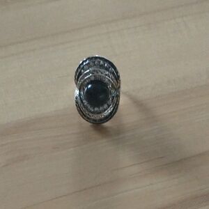 Silver and Black Ring